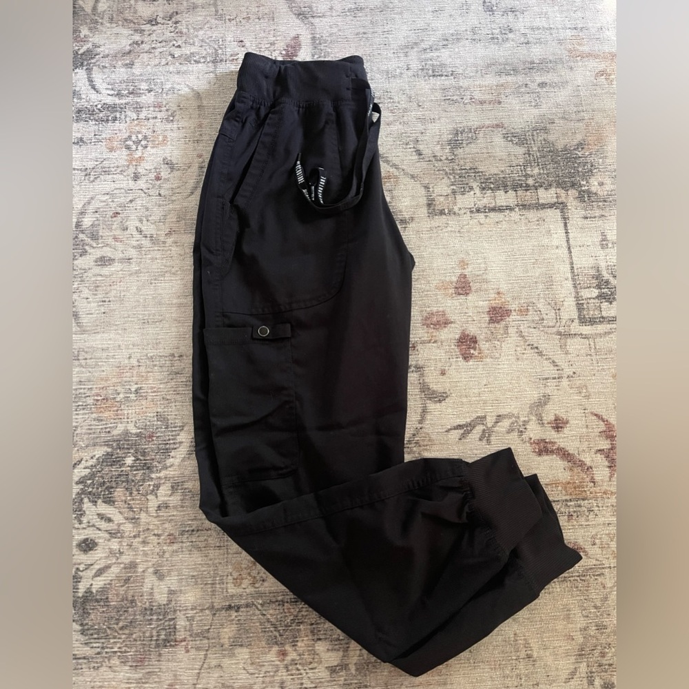 Med couture size small black scrub jogger pants